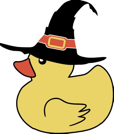 witch duck, halloween clipart - free svg file for members - SVG Heart