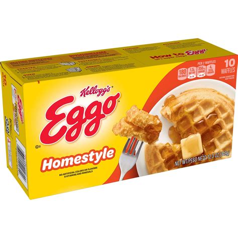 Kellogg's Eggo Homestyle Waffle, 10 Waffles per 12.3 oz. Pack – Fischer ...