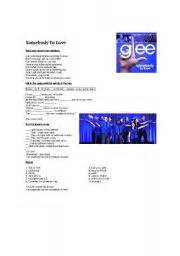 Somebody to love by Glee - ESL worksheet by FlorMazzolenis