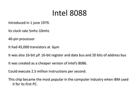 History of processor