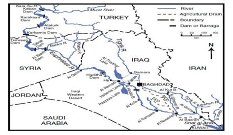 Euphrates River and Water Quality Sampling Stations. | Download Scientific Diagram