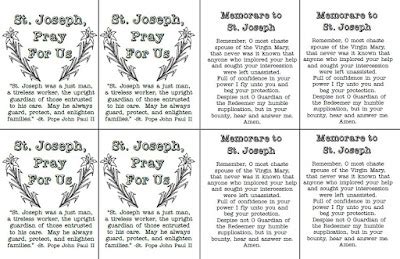 Look to Him and be Radiant: St. Joseph Memorare Prayer Cards (and more ...