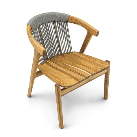 Vine Chair in Teak Wood with Silver-Vine Roping, Uultis Varanda Sense ...