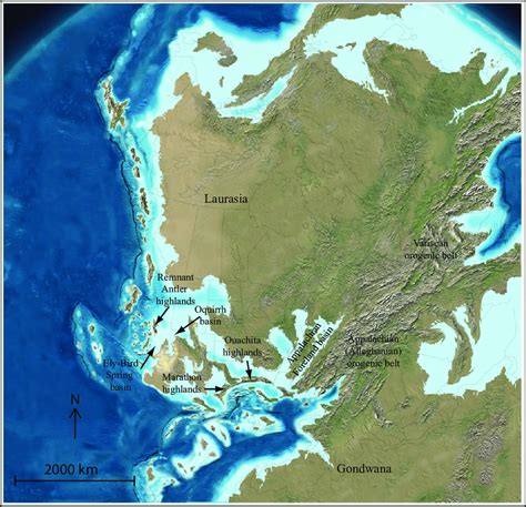 Paleogeographic map of the Laurasia-Gondwana collision during ...