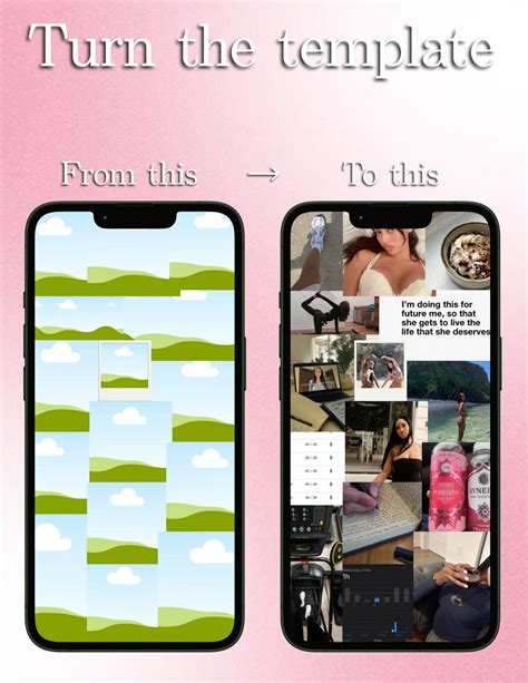 2024 Vision Board Template Wallpaper, That Girl Vision Board Printable, 2024 Vision Board - Etsy