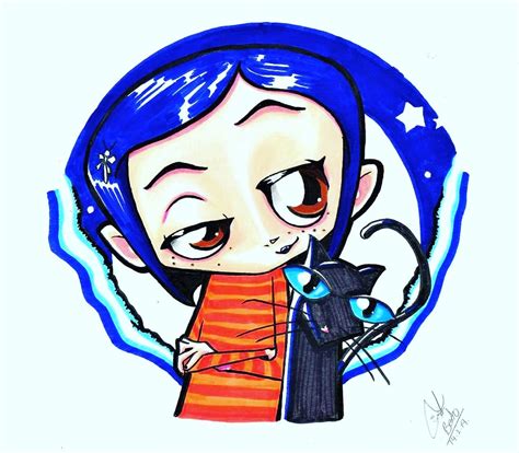 Drawing Coraline in cartoon style by gilbeto | OurArtCorner