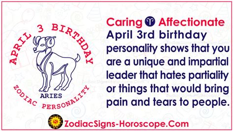 April 3 Zodiac (Aries) Horoscope Birthday Personality and Lucky Things