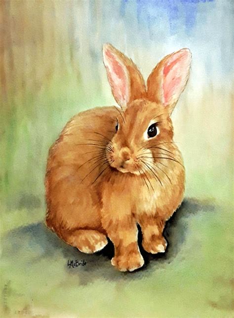 Brown Rabbit Watercolor Painting 11 X 15 Original | Etsy