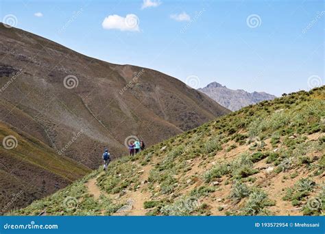 Hiking at High Altitude Trail in Alborz Mountains Editorial Stock Image - Image of trekkers ...