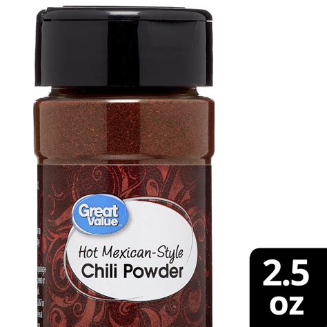 Great Value Hot Mexican-Style Chili Powder, 2.5 oz - Walmart.com ...