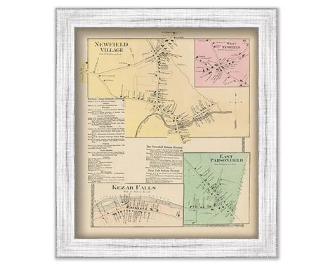 Village of NEWFIELD, Maine 1872 Map