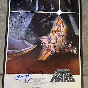 Star Wars Harrison Ford Hand Signed Autographed 11x17 Poster in Blue ...