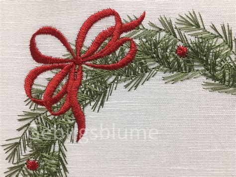 Christmas Wreath Embroidery Design Christmas Monogram Instant - Etsy