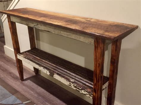 Handmade rustic console table | Rustic console tables, Rustic consoles ...