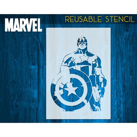 Stencil Captain America n.1 - Stencil Avengers e personaggi dei fumetti ...