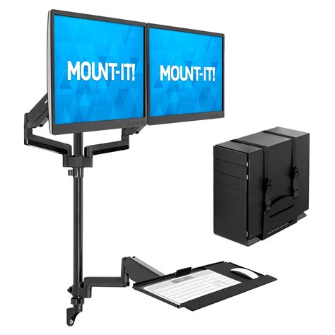 Dual Monitor Wall Mount Workstation – Mount-It!