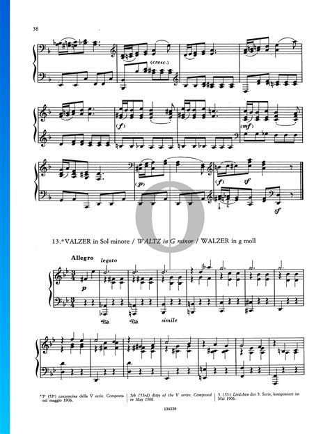 Little Songs, Series 5: No. 5 Waltz in G Minor (Sergei Prokofiev) Piano Sheet Music - OKTAV