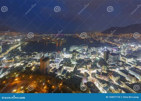 Night Aerial View of the Busan Cityscape from Busan Tower Editorial ...