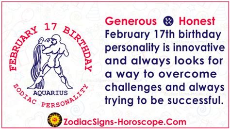 February 17 Zodiac (Aquarius) Horoscope Birthday Personality and Lucky Things