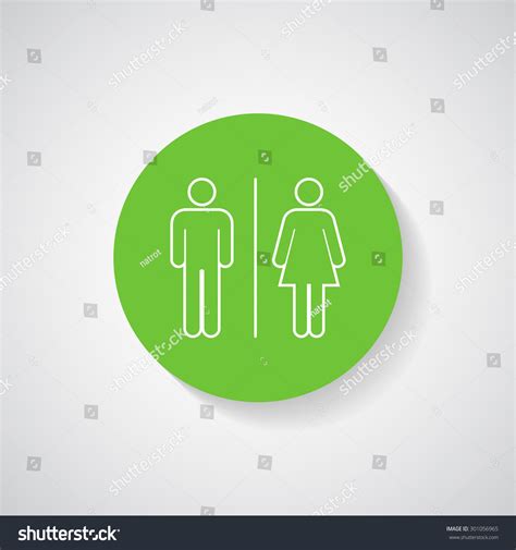 Male Female Restroom Symbol Icon Vector Stock Vector (Royalty Free) 301056965 | Shutterstock