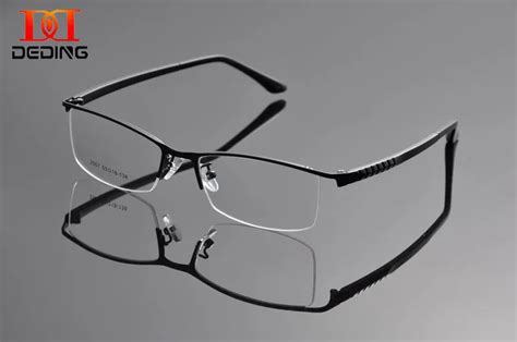 Deding Men Fashionable Metal Half rim Square Glasses Frame Gentleman ...