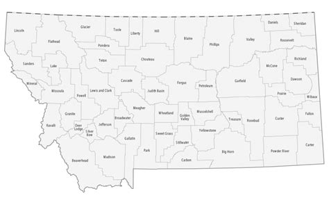 Map of Montana - Cities and Roads - GIS Geography