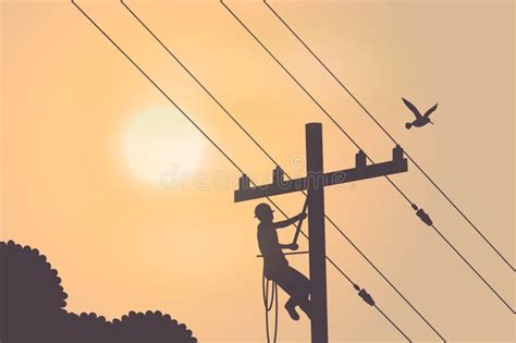 Electrical Lineman Silhouette Stock Illustrations – 24 Electrical ...