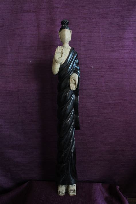 Antique Wooden Statue of Buddha Statue Big Size Collectible - Etsy