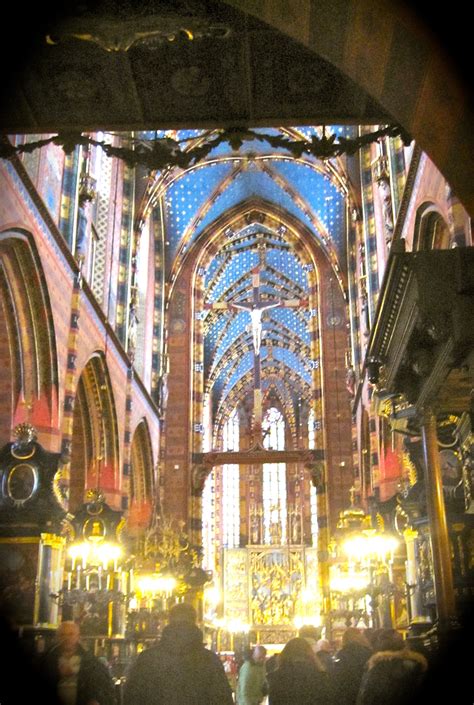 Inside the church in Krakow, Poland