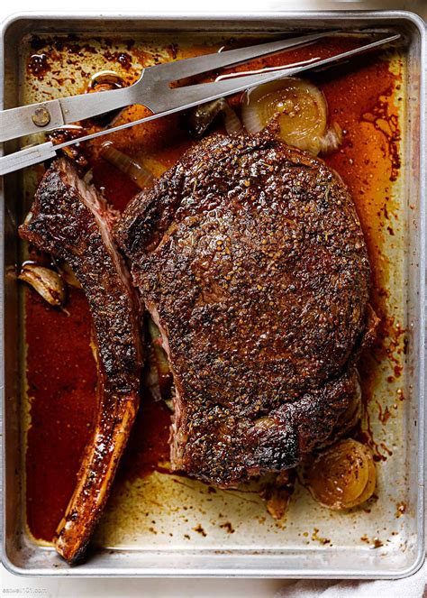 Garlic Herb Butter Steak in Oven | Rib eye steak recipes oven, Slow roasted ribs, Steak dinner ...