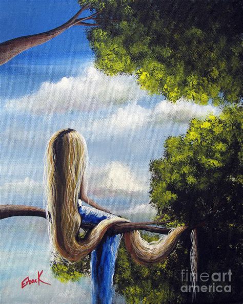 Rapunzel Original Artwork from my Acrylic Painting Painting by Fairy and Fairytale - Pixels