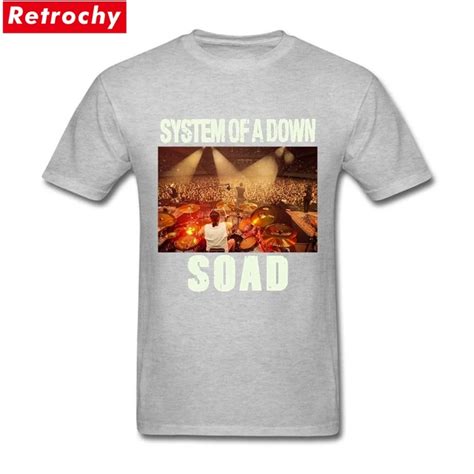 Men System of A down Tour Merch Custom Tee Shirts Soad Tee Male Family Streetwear Hip Hop Cotton ...