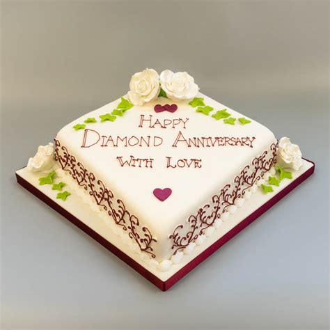 Diamond Anniversary Cake - Regency Cakes Online Shop