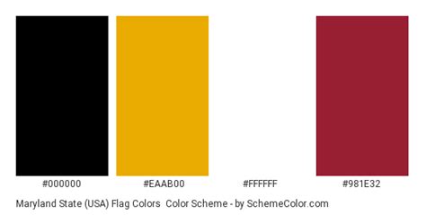 Maryland State (USA) Flag Colors Color Scheme » Black » SchemeColor.com