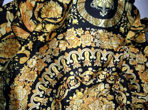 Versace Baroque Print Satin Fabric.2 meters long. Almost 1 and | Etsy