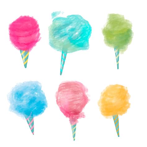 Cute Cotton Candy Collection 234885 Vector Art at Vecteezy