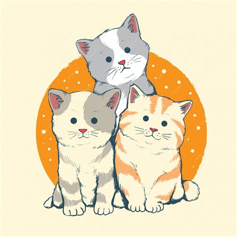 Premium Vector | Cat family