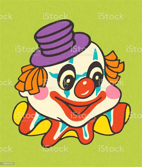 Happy Clown Face Stock Illustration - Download Image Now - Clown, Arts ...