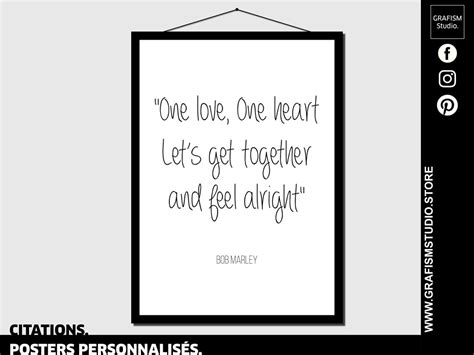 One Love Poster - Etsy