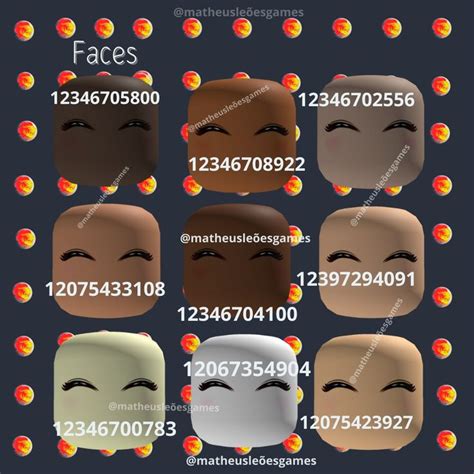 Faces no brookhaven | Roblox codes, Coding, Face id