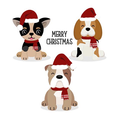 Cute Dog in Christmas hat. 672082 Vector Art at Vecteezy