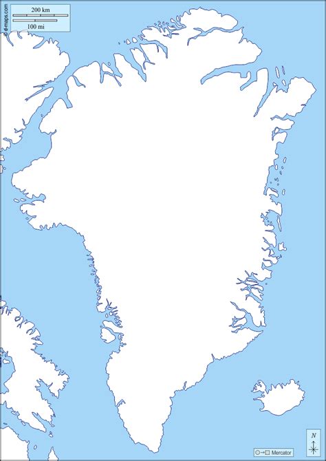 Greenland Map Outline