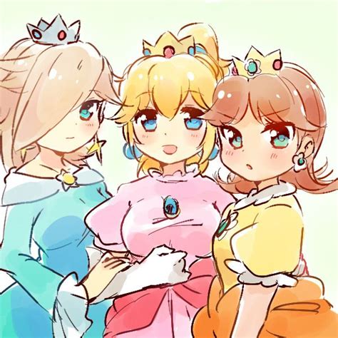 Peach, Daisy & Rosalina | Princesa daisy, Personajes de videojuegos, Ilustraciones