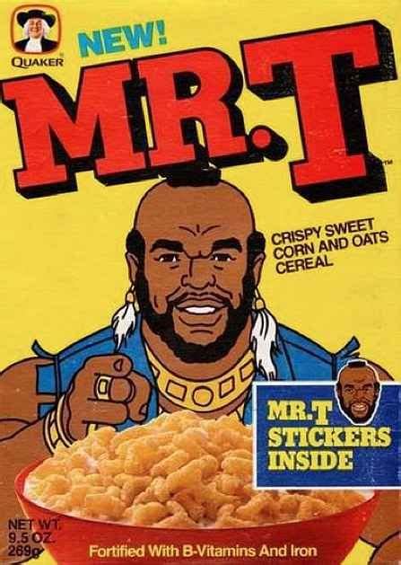 Mr. T Stickers | Mr t cereal, Discontinued food, Cereal