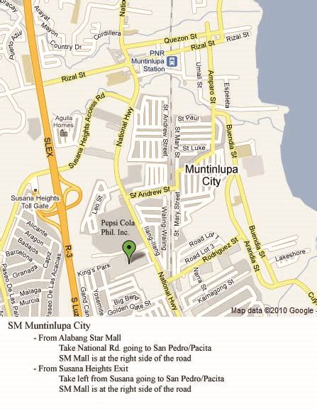 Welcome to the Christian World Nicole!: Map to SM City Muntinlupa