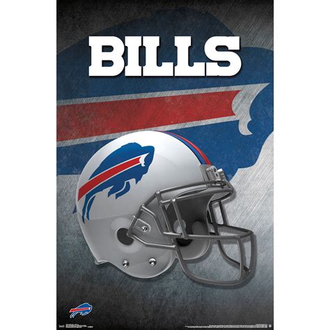 Buffalo Bills Helmet 22'' x 34'' Logo Poster - Walmart.com - Walmart.com