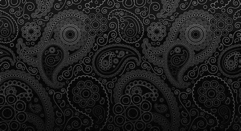 HD wallpaper: Black And White Design, gray and black paisley pattern ...