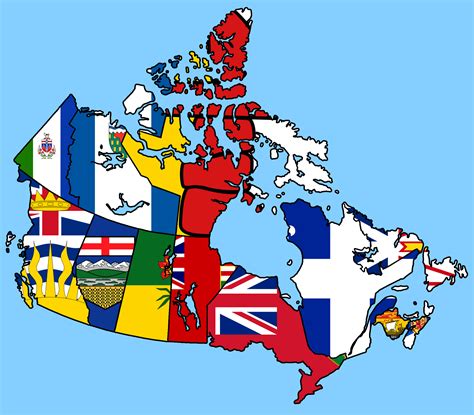 Canada Provinces Flag Map | Images and Photos finder