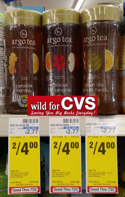 Argo Teas 75¢ Each (Reg. $2.77)!