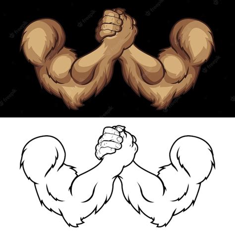 Premium Vector | Illustration of arm wrestling logo